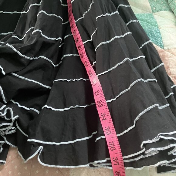 Y2K Miss Nikky Maxi Skirt Womens XL Black Tiered Flared Whimsigoth 2000s - Picture 9 of 10